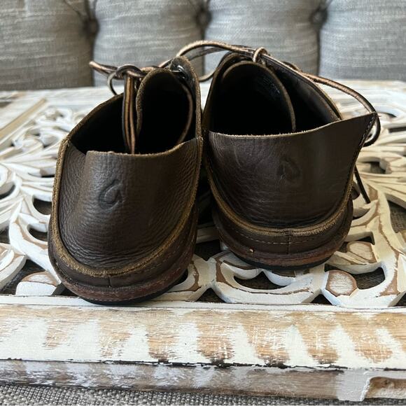 Olukai Men’s Brown Leather Oxford Boat Loafers Shoes 10 main image 4